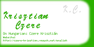 krisztian czere business card